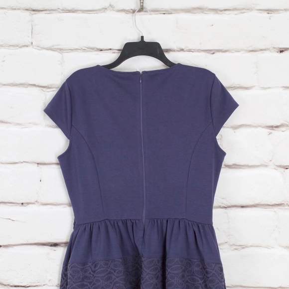 Lauren Conrad Purple Cotton Nylon Dress Size 14 - Picture 7 of 8